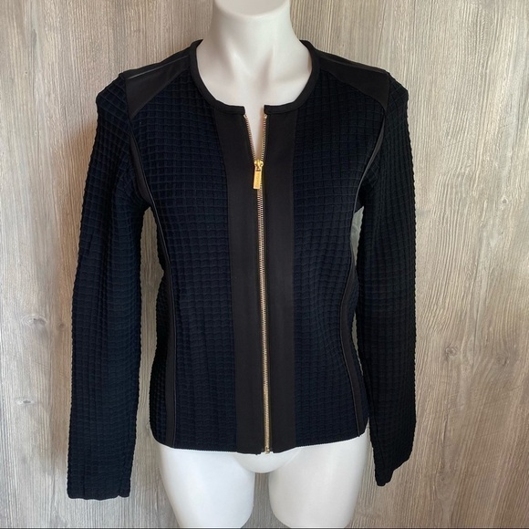 High quality Calvin Klein black full zip up jacket cardigan medium - Picture 1 of 14